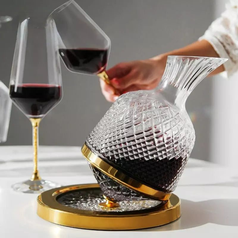 Decanter de Vinho Recipiente de Vidro Cristal Decantador Mahaos