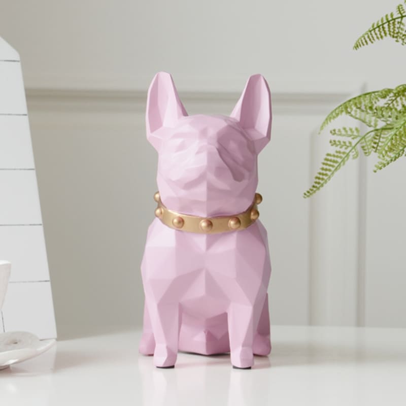 Decoração de Mesa Cofre de Resina Buldogue Francês Mahaos