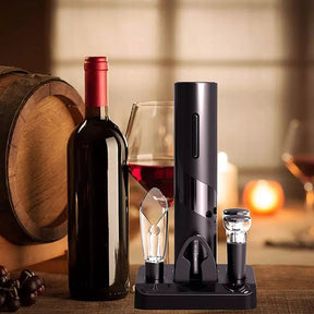 Abridor de Vinho Elétrico Recarregável Kit de Vinho Mahaos