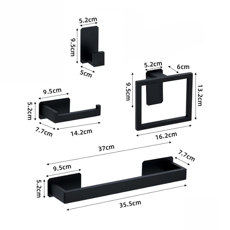 Kit Acessórios para Banheiro Inox 5 Peças Mahaos