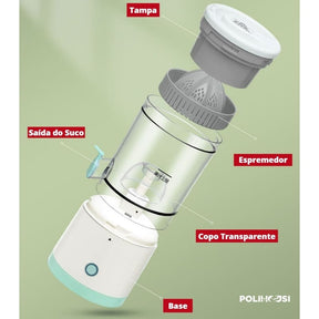 Espremedor de Laranja e Frutas Elétrico Portátil Sem Fio