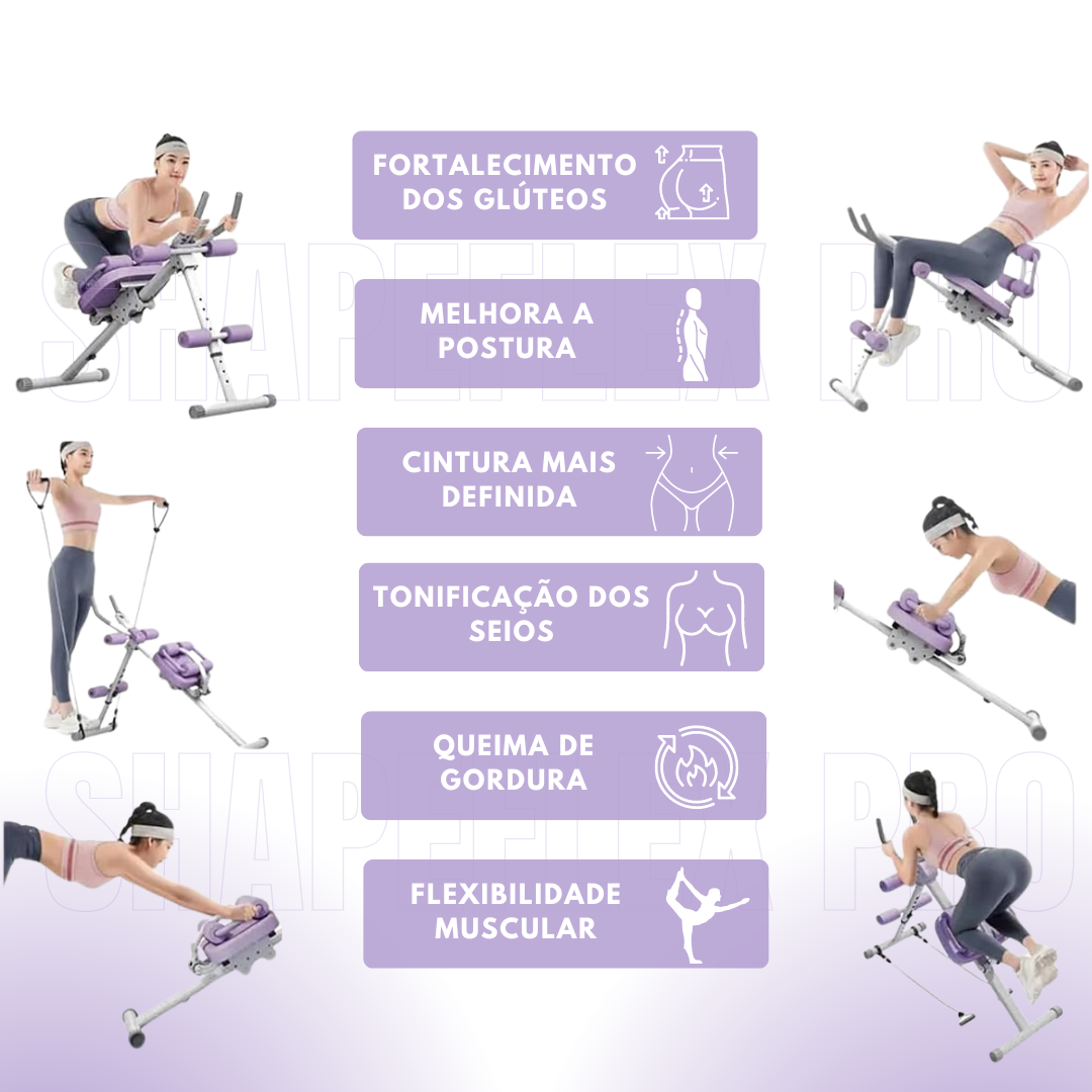 ShapeFlex Pro – Prancha Multifuncional - Ajustável Até 150KG