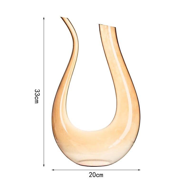 Decanter de Vinho Recipiente de Vidro Cisne Decantador Ambar Mahaos