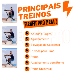 FlexFit Pro - Máquina 2 em 1 para Glúteos e Pernas