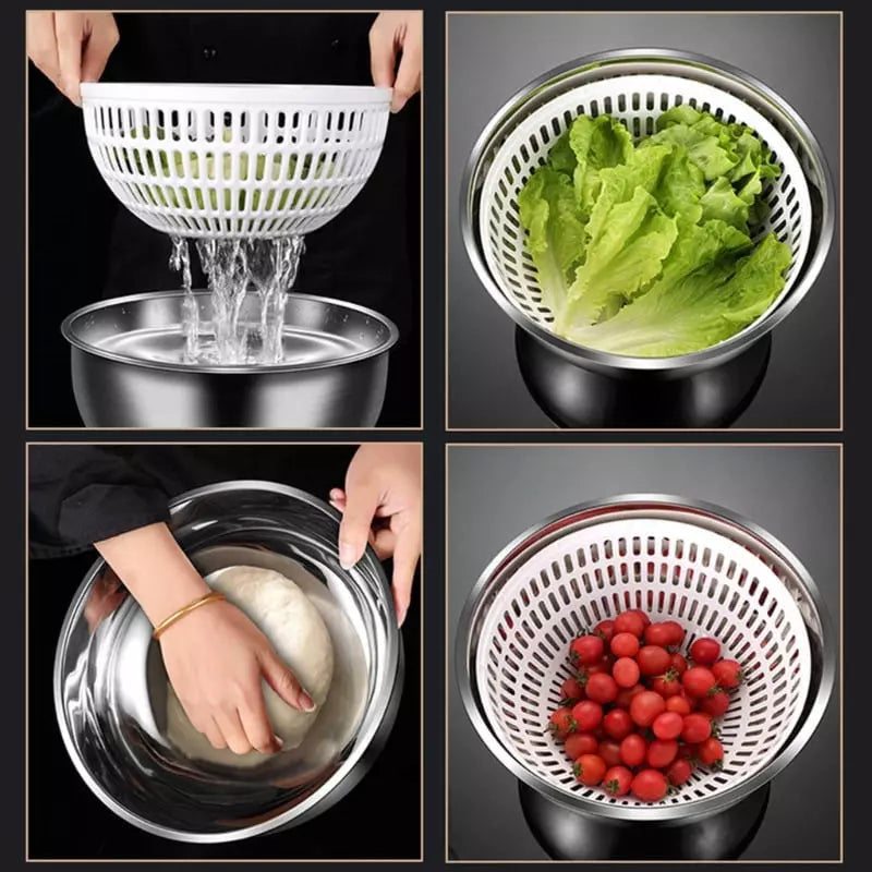 Centrifuga Secadora de Salada Bowl Inox Mahaos