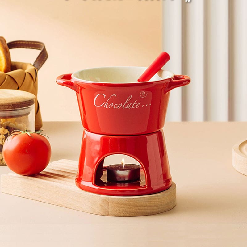 Panela de Fondue de Queijo e Chocolate Cerâmica Mahaos