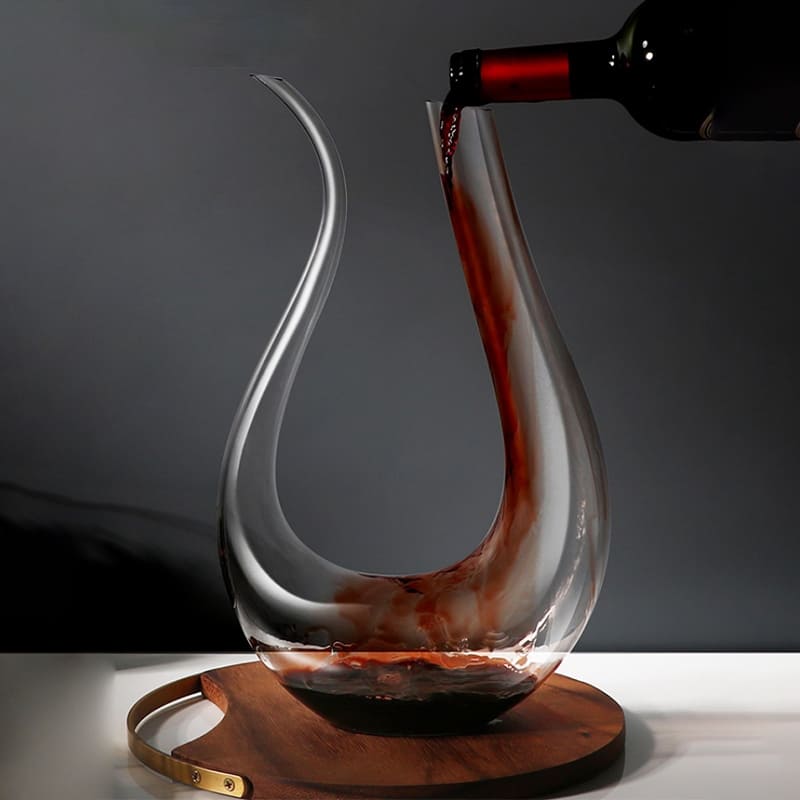 Decanter de Vinho Recipiente de Vidro Cisne Decantador Mahaos