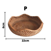 Cesta de Vime em Rattan Feita a Mão