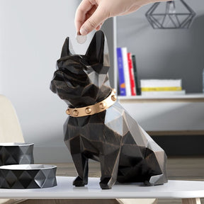 Decoração de Mesa Cofre de Resina Buldogue Francês Mahaos