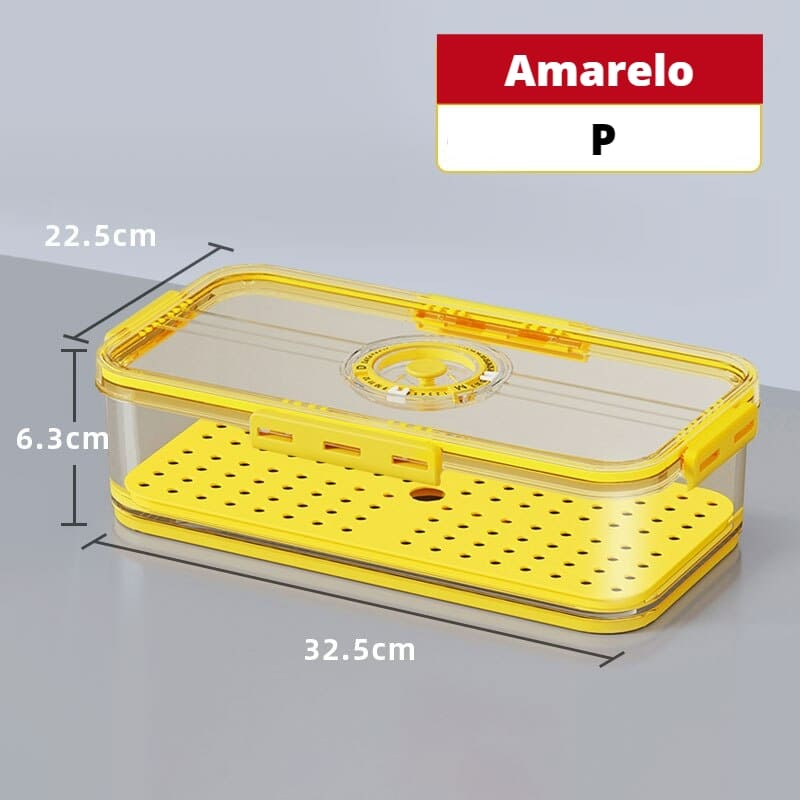 Organizador de Geladeira com Tampa e Marcador de Data