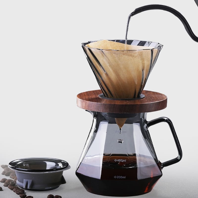 Bule de Café Vidro Borossilicato Coador de Café Hario V60 Mahaos