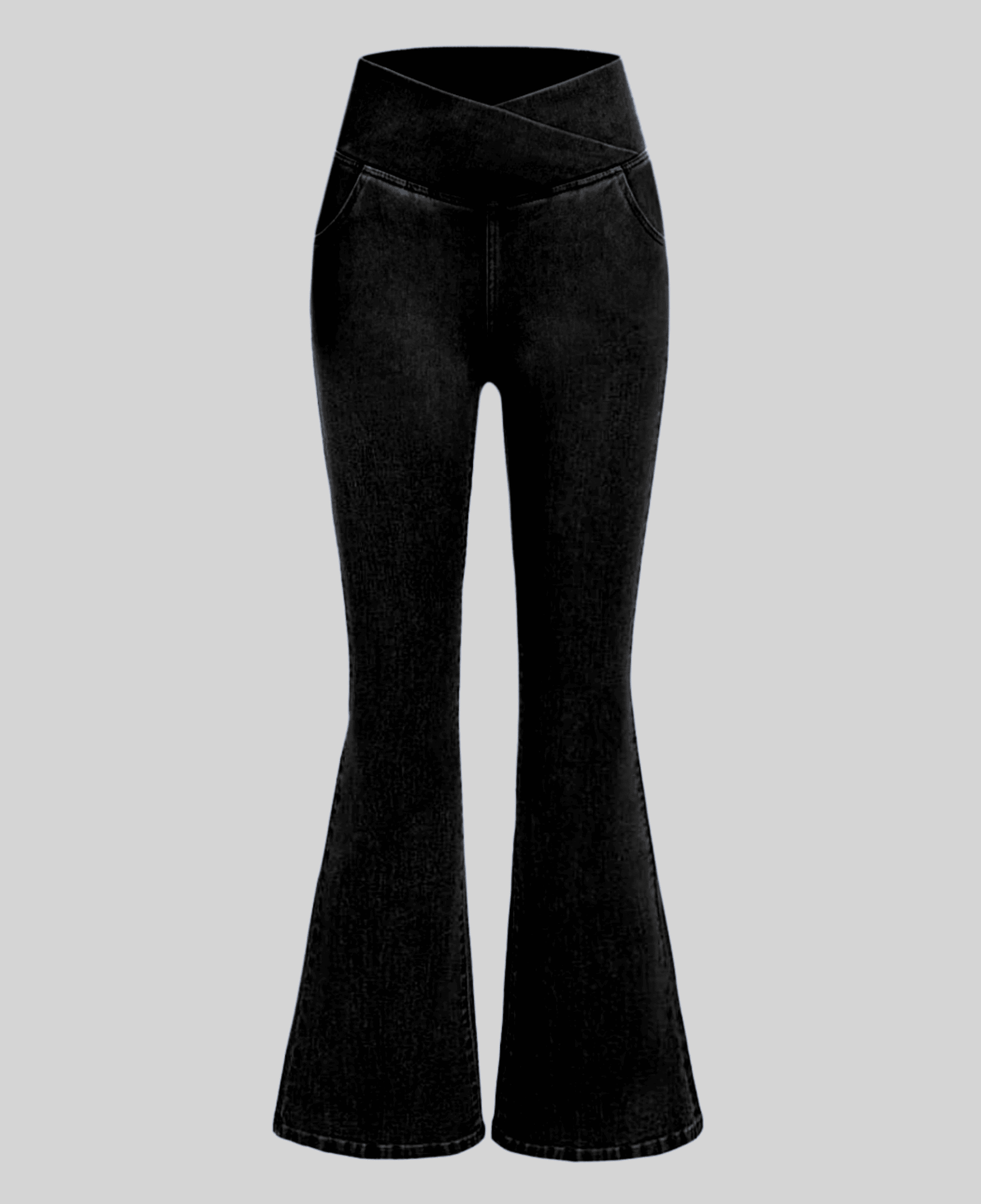 Calça Jeans Mab Wide Leg - Cintura Alta Cruzada