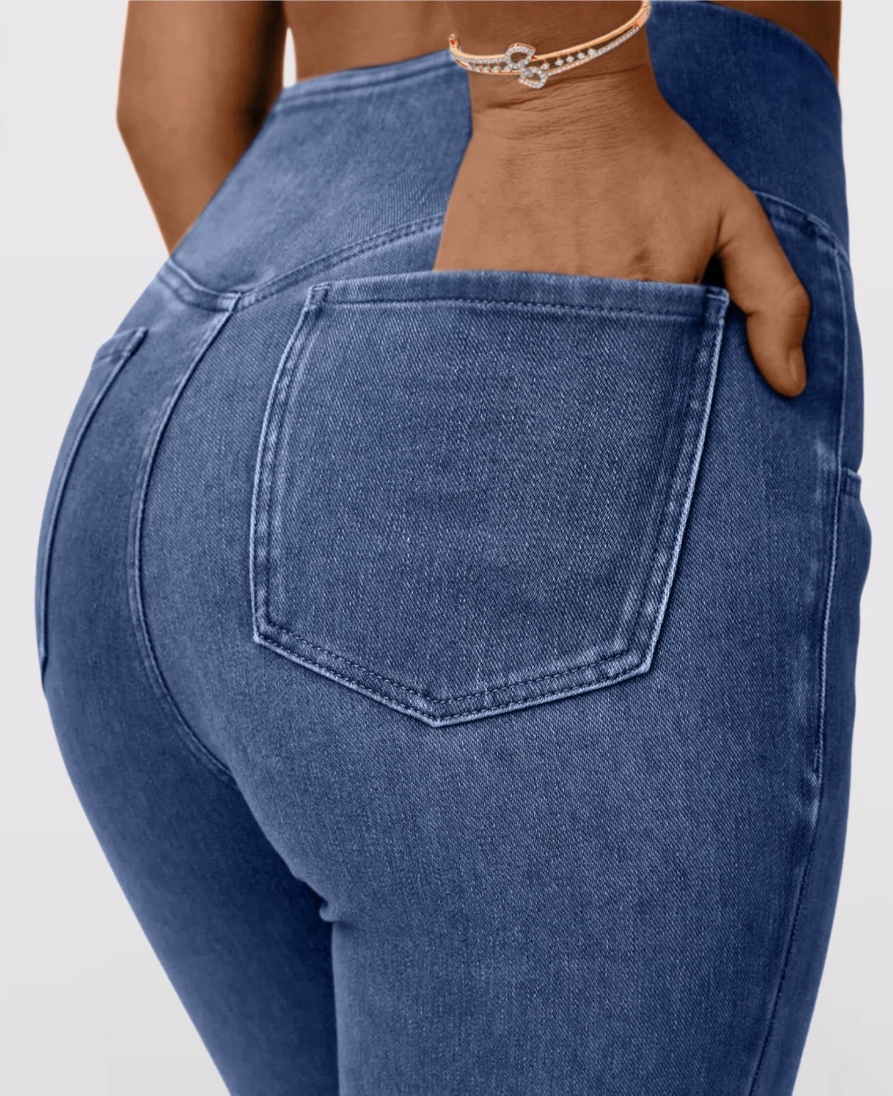 Calça Jeans Mab Wide Leg - Cintura Alta Cruzada