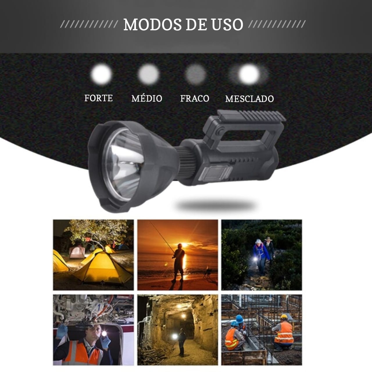 Lanterna Carregamento USB