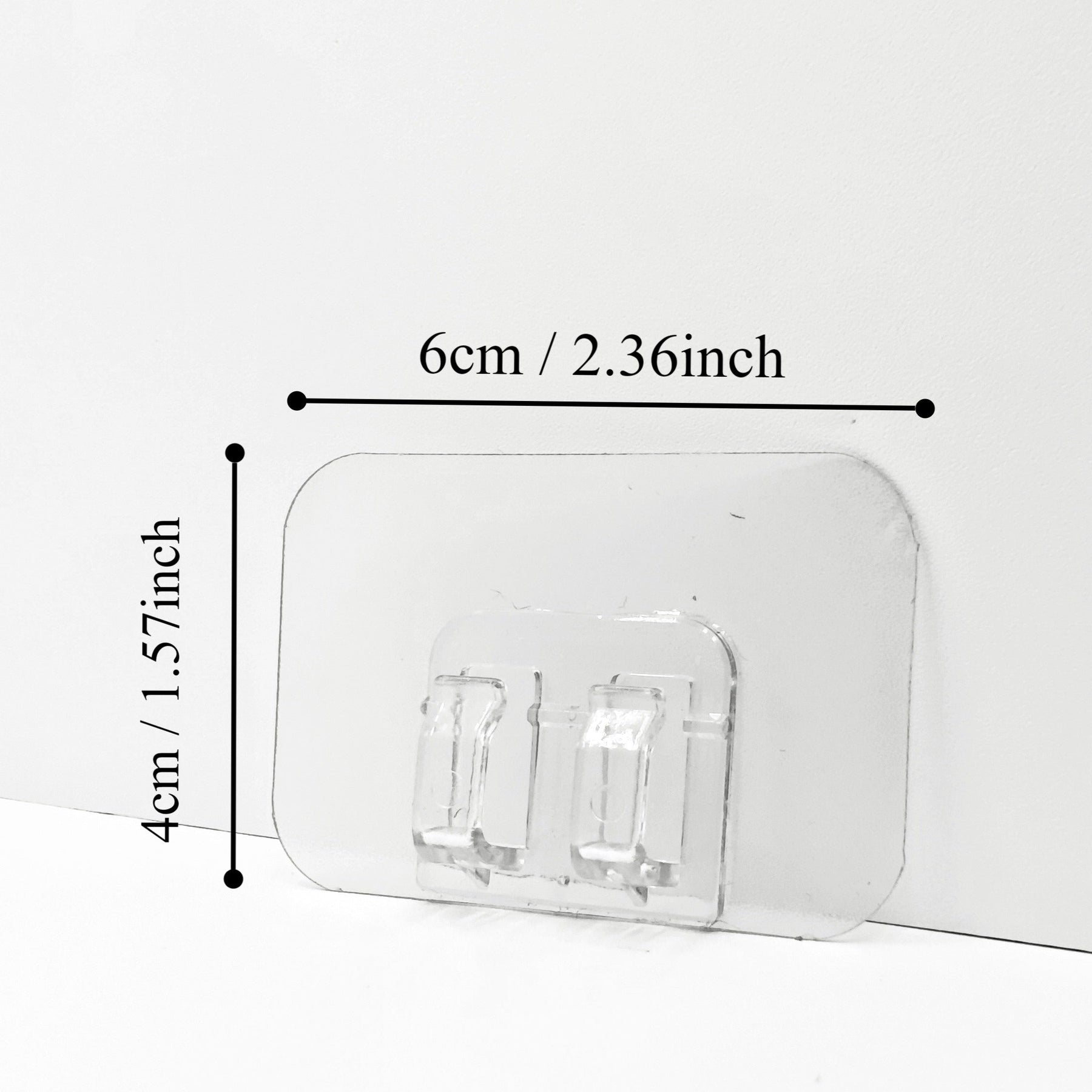 50 PCS de Ganchos de Plástico Transparente para Exterior