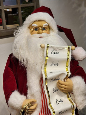 Papai Noel com Lista de Nomes com Movimentos, Som e Luz