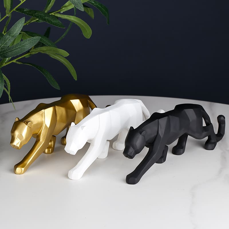 Decoração de Mesa de Resina Estátua Leopardo Mahaos