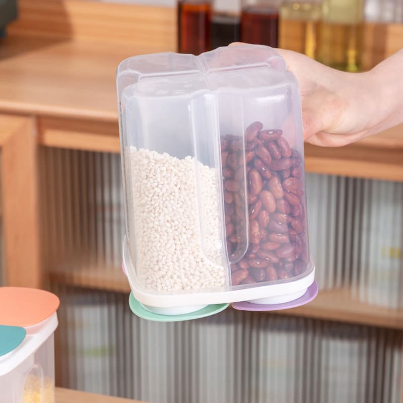 Dispensador Porta Alimentos e Cereais com Divisórias Mahaos