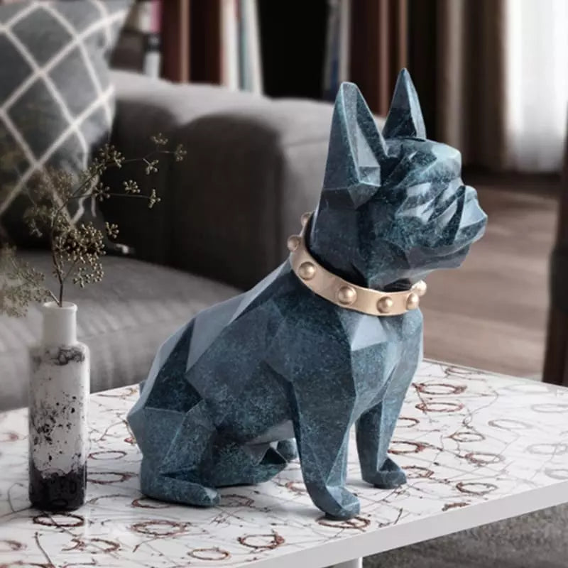 Decoração de Mesa Cofre de Resina Buldogue Francês Mahaos