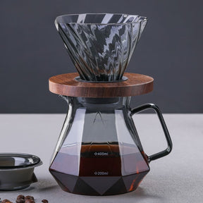 Bule de Café Vidro Borossilicato Coador de Café Hario V60 Mahaos