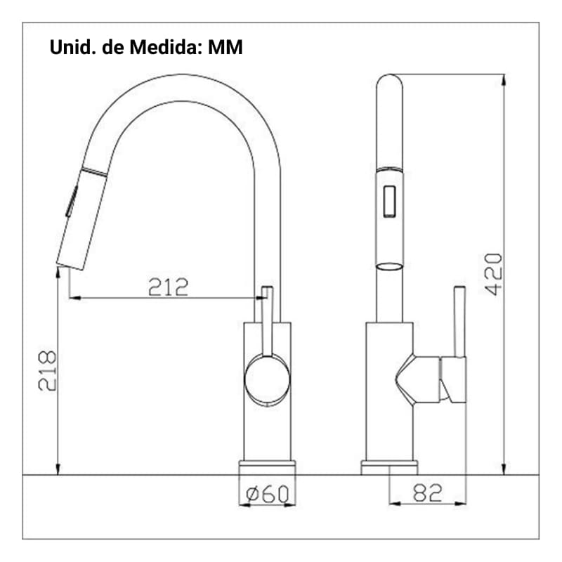 Torneira Gourmet para Cozinha e Banheiro com Sensor Mahaos